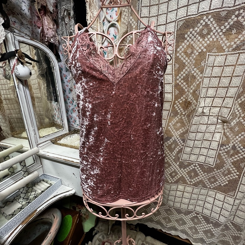 Pink Velvet tank top